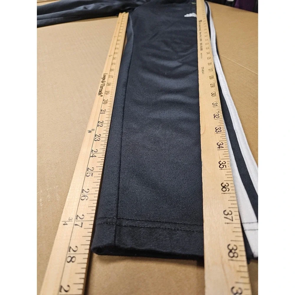 Mens Adidas Athletic Active Pants Size‎ M Black W White 3 Stripe